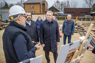 Ход строительства водозаборного узла в деревне Хлюпино проверил глава Одинцовского округа Андрей Иванов