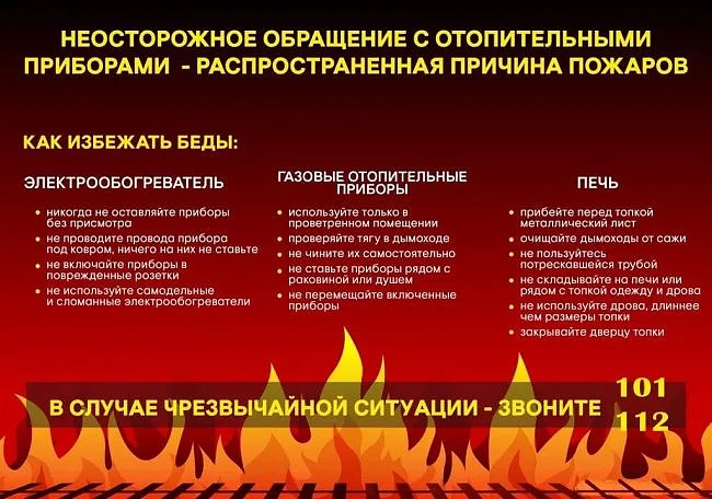 Безопасность текст 2 (2), Жителей Одинцовского округа информируют о необходимости соблюдения правил пожарной безопасности в осенне-зимний период