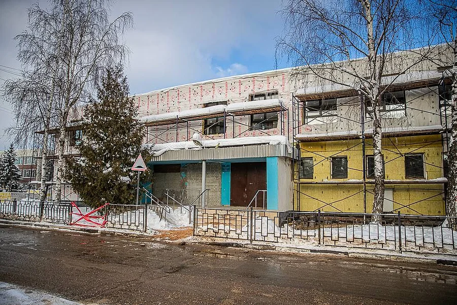 В спортшколе «Старый Городок» завершаются фасадные работы