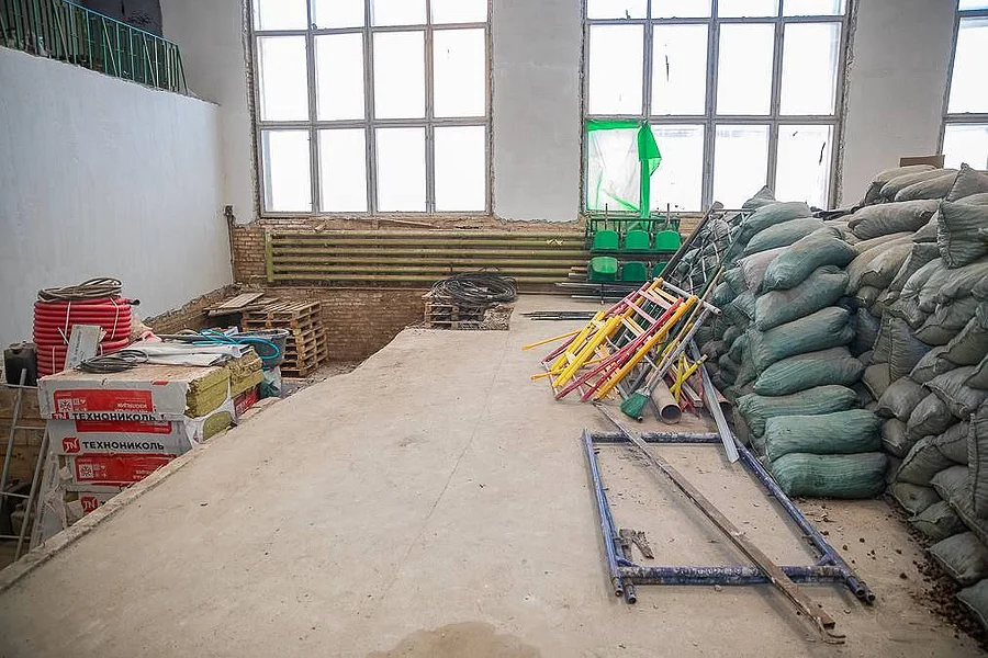 В спортшколе «Старый Городок» завершаются фасадные работы