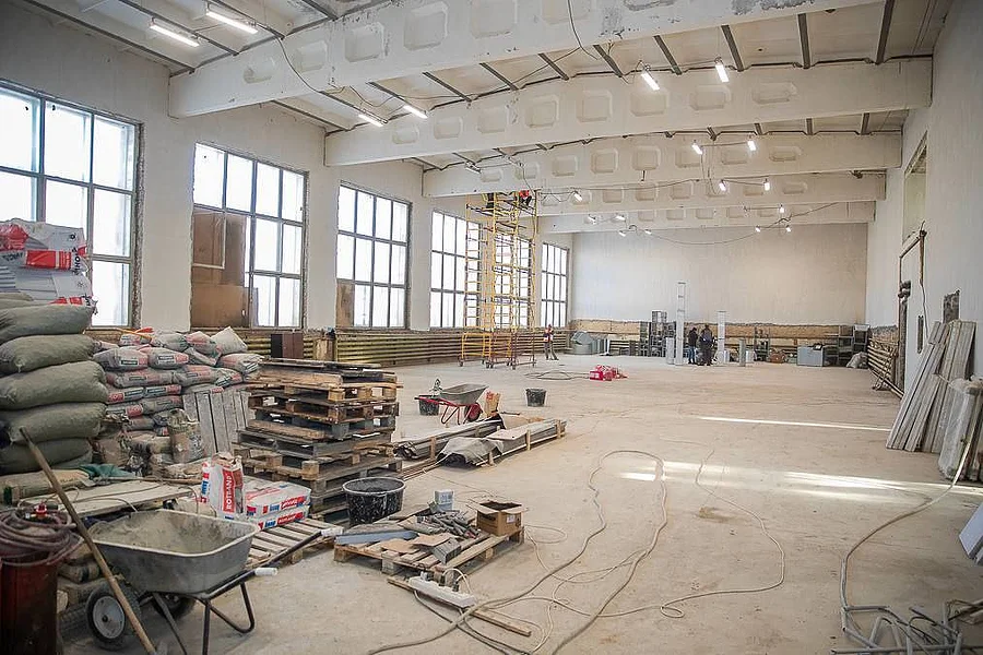 В спортшколе «Старый Городок» завершаются фасадные работы