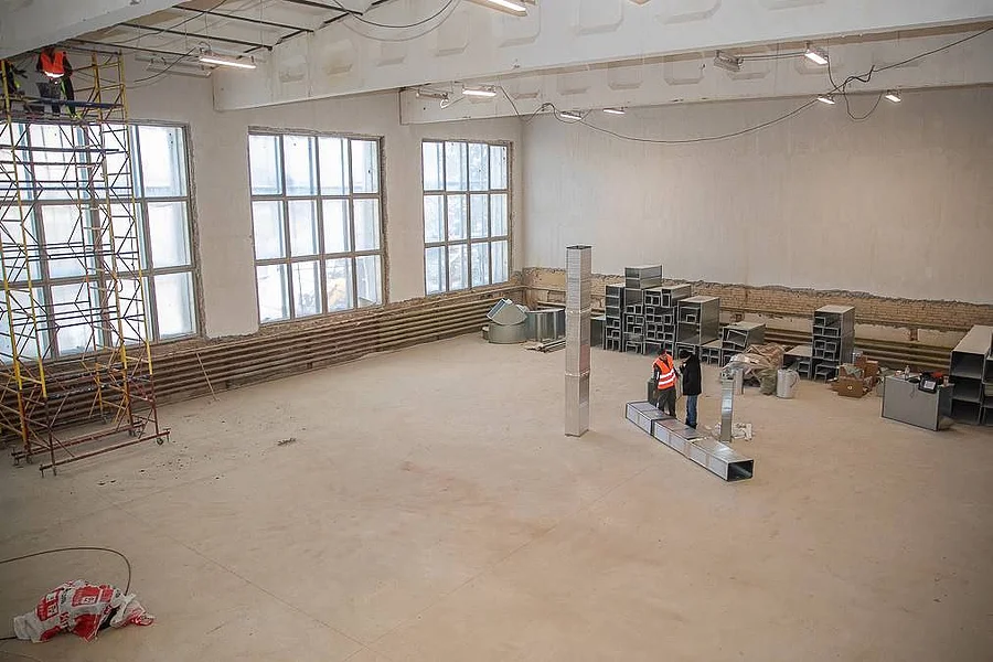 В спортшколе «Старый Городок» завершаются фасадные работы