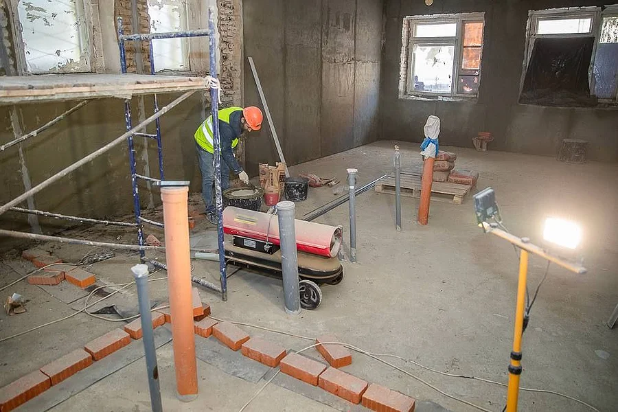 В спортшколе «Старый Городок» завершаются фасадные работы