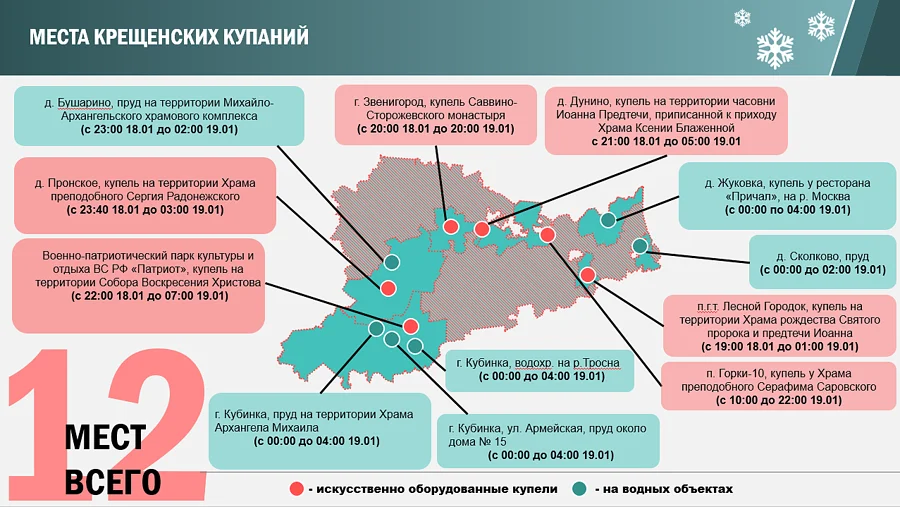 В Одинцовском округе на Крещение продлят работу 13 автобусных маршрутов, Январь