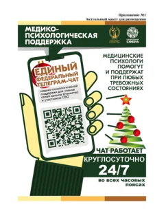 Федеральный чат по оказанию медико-психологической поддержки семьям и участникам СВО работает круглосуточно