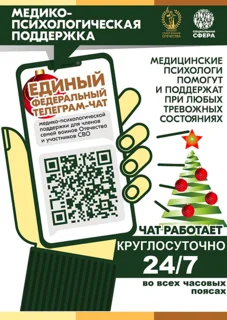 Федеральный чат по оказанию медико-психологической поддержки семьям и участникам СВО работает круглосуточно