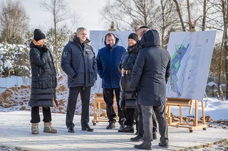 Ход работ на объекте во вторник, 10 февраля, проверил глава Одинцовского округа Андрей Иванов