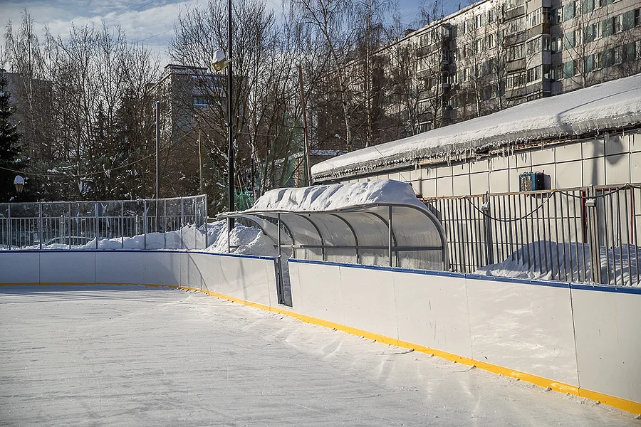 s, Хоккейную коробку в поселке Горки-10 осмотрел Андрей Иванов