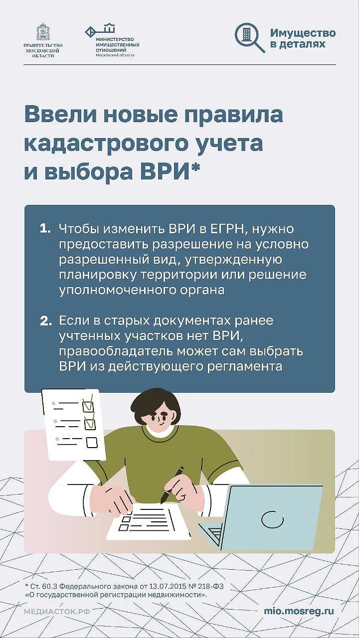 8Жителей округа информируют о видах разрешённого использования земельных участков