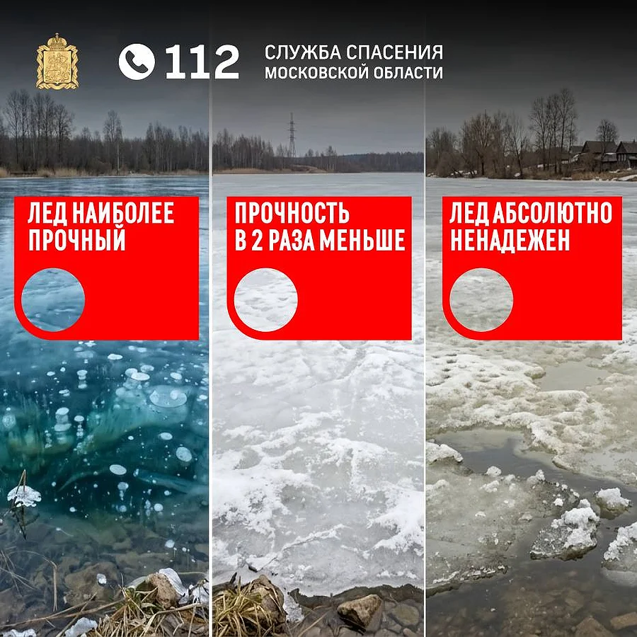 Жителей Одинцовского округа предупреждают об опасности выхода на весенний лёд, Март