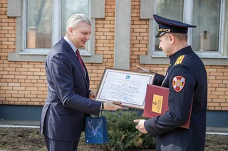 Андрей Иванов поздравил личный состав Одинцовского отдела вневедомственной охраны с Днём войск национальной гвардии
